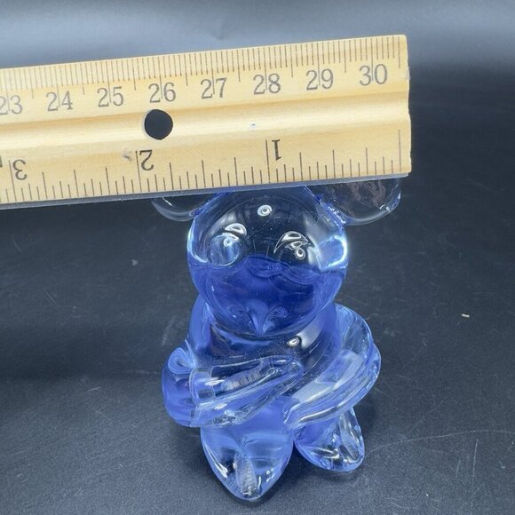 1980s Blue Glass Koala Bear Figurine Paperweight Glassware Whimsical Figure - Picture 4 of 10